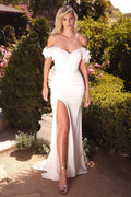 Off Shoulder Rosette Wedding Gown
