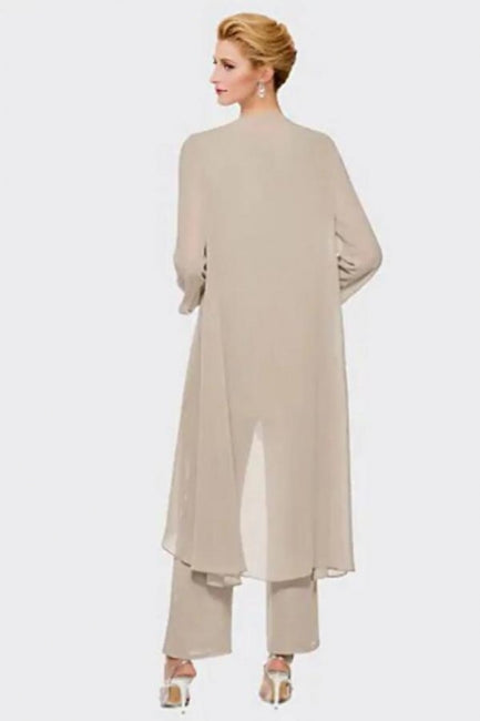 Pantsuit Mother of the Bride Dress Plus Size Elegant Chiffon Bridesmaid Dress