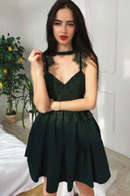 Pleated Cut Out Homecoming Prom Dress with Lace