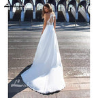 NumberSea Princess Wedding Dress Boho A-Line Hater neck Backless