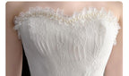 NumberSea Vestido De Noiva 2021 New Front Short Long Back Strapless Wedding Dress Sweet Bride Dress With Train Custom Made Wedding Gown L