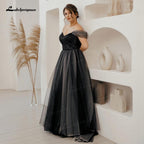 NumberSea Simple Black Ombre Wedding Dress Boho Off Shoulder Mesh Tulle Sheer Gothic Grey Bridal Gown Plus Size vestido de noiva praiano