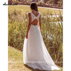 NumberSea Romantic Beach Boho Wedding Dresses Lace
