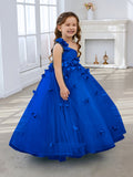 Ball-Gown/Princess Tulle Floor-length Flower Girl Dress