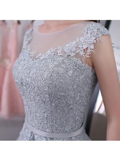 Scoop Sashes Appliques Mini Homecoming Dress Short Prom Dresses