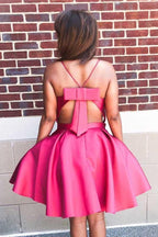 Sexy Spaghetti Strap A-line Homecoming Dress Short Party Gown