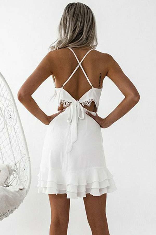 Sheath Spaghetti Straps Pleated Satin Homecoming Dress