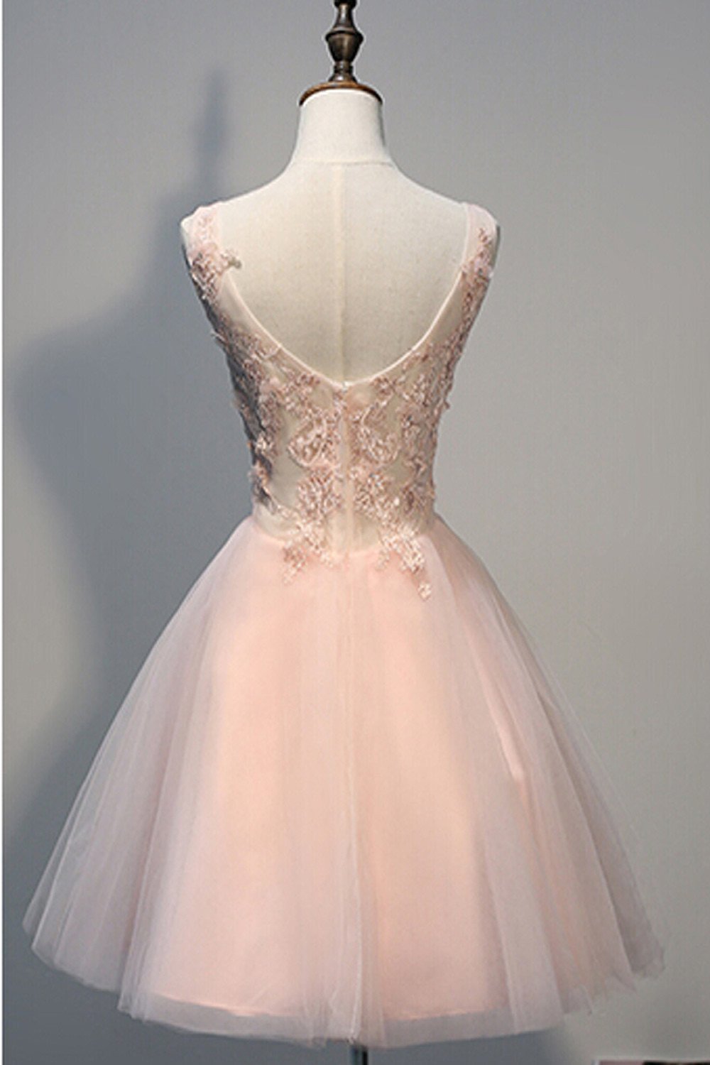 Short Open Back  Homecoming Dresses With Appliques