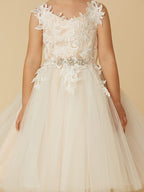 Short Princess Tulle Wedding First Communion Flower Girl Dresses
