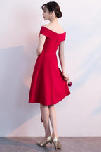 Simple Satin Off The Shoulder Homecoming Dresses Party Dresses