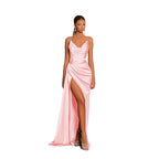 Sweetheart Satin Pleats Appliques Sleeveless Prom Evening Formal Dress