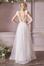 Sleeveless Long Tulle Wedding Dress
