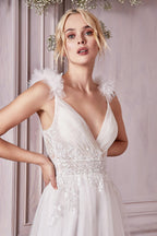 Sleeveless Long Tulle Wedding Dress