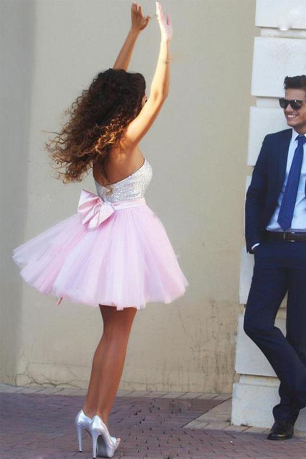 Sparkly High Neck Short Homecoming Dress Party Dress