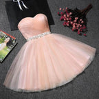 Strapless Sweetheart Neck Homecoming Dress Short Prom Dresses