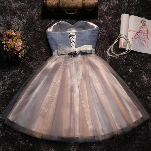 Strapless Sweetheart Neck Homecoming Dress Short Prom Dresses