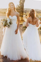 Sweetheart Floor-Length Wedding Dress with Lace