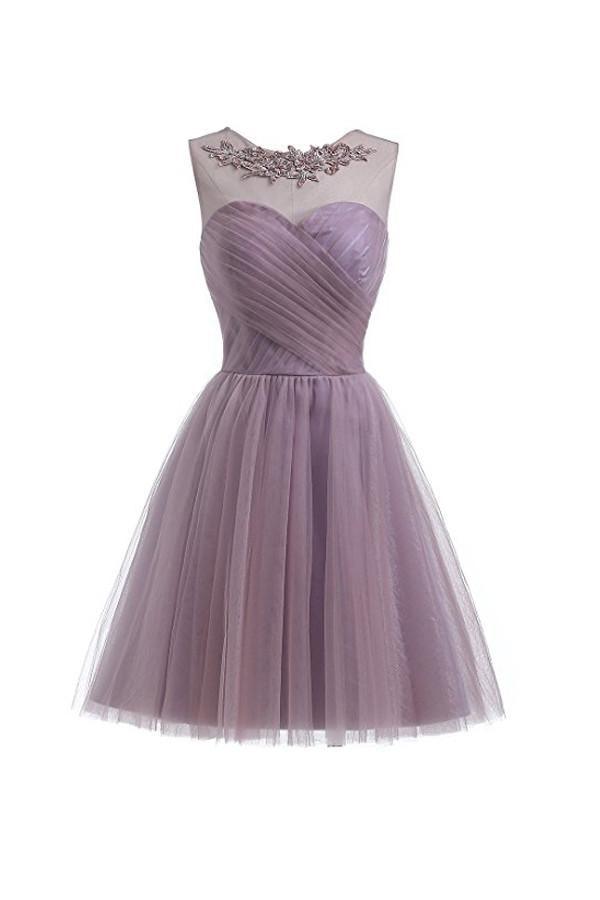 Sweetheart Tulle Light Homecoming Dresses Short Prom Dresses