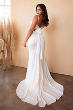 Tie Back Mermaid Wedding Dress