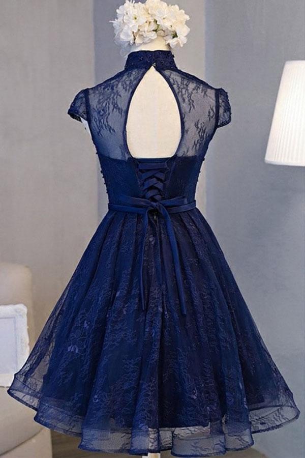 Vintage Cap Sleeves Homecoming Dress Party Dresses