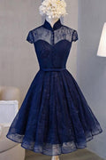 Vintage Cap Sleeves Homecoming Dress Party Dresses