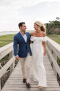 NumberSea Wedding Dresses Sheer Neck Illusion Long Sleeves Lace Appliques