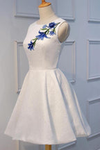 Lace Applique Short Prom Dresses Homecoming Dresses