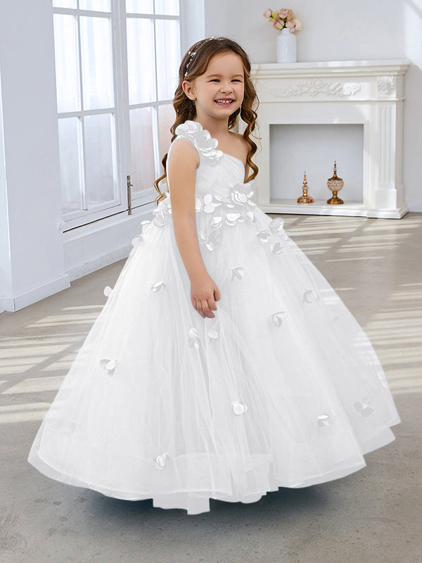 Ball-Gown/Princess Tulle Floor-length Flower Girl Dress