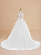 Ball-Gown/Princess Tulle Sweep Train Flower Girl Dress