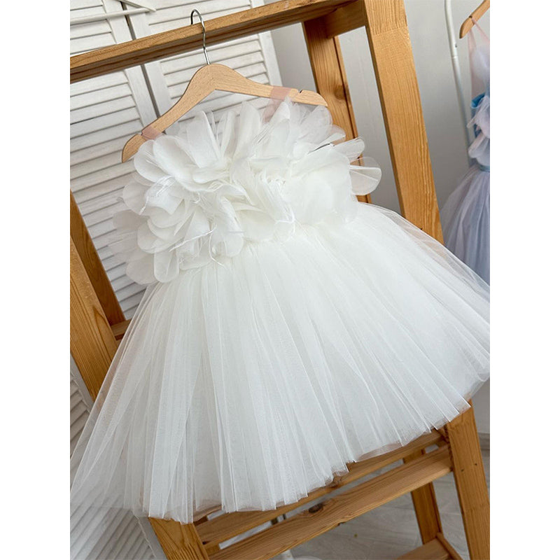 Cute Baby Girl Puffy First Communion Dress Toddler Birthday Princess Dress