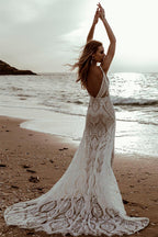 Numbersea Willowby Bohemian Lace Wedding Dress Real Photo